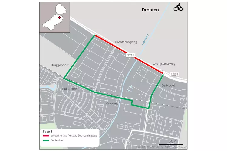 Onderhoud fietspad Dronterringweg N711