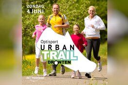 Kom kijken en aanmoedigen bij de Optisport Urban Trail Dronten zondag 4 juni 2023.