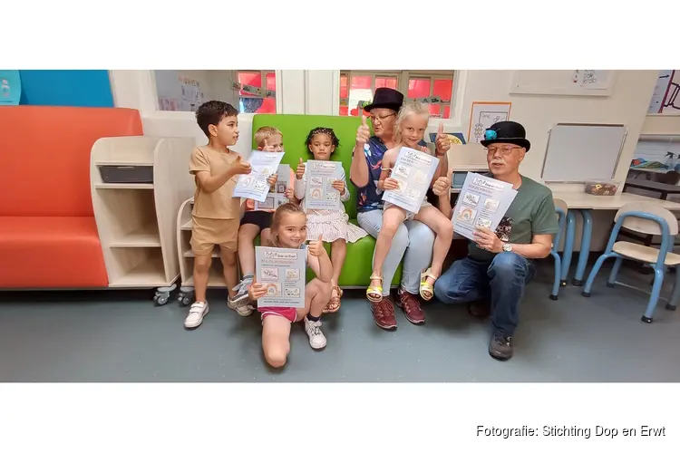 Dop en Erwt op bezoek bij basisschool de Duykeldam