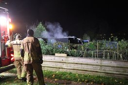 Brand bij volkstuinencomplex in Dronten